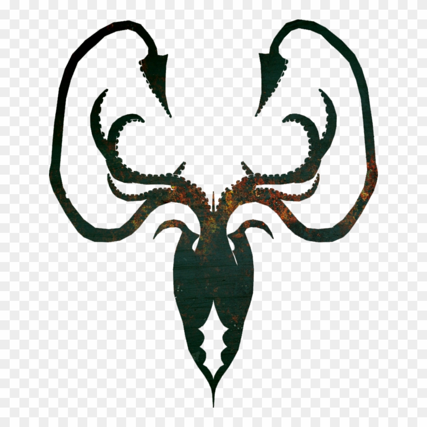 Tyrell Arryn Theon House Greyjoy Sigil Stark - Greyjoy Game Of Thrones Logo Clipart