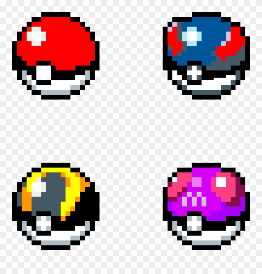 Pokeballs In Catching Rate Order Gen - Pixel Art Ultra Ball Clipart
