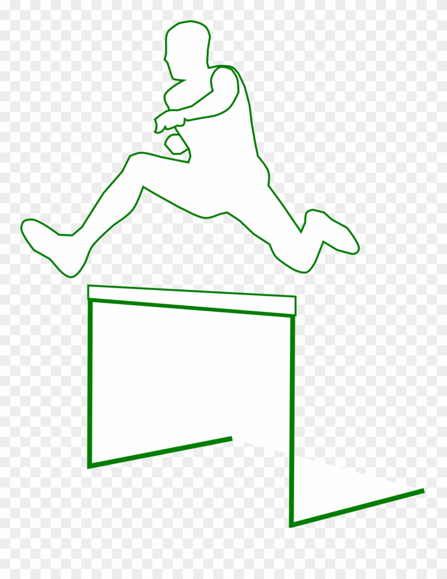 Free Clip Art Hurdles - Hurdling - Png Download