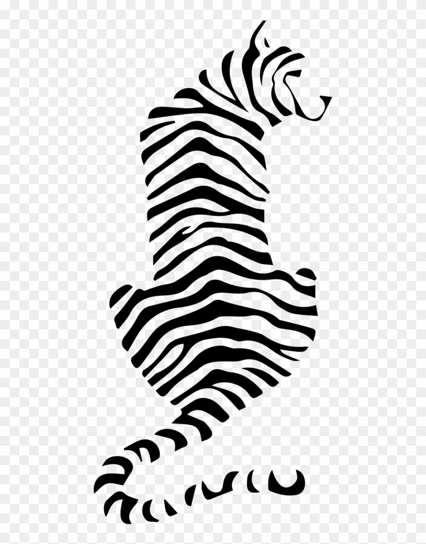 Tiger Origami Tattoo Clipart