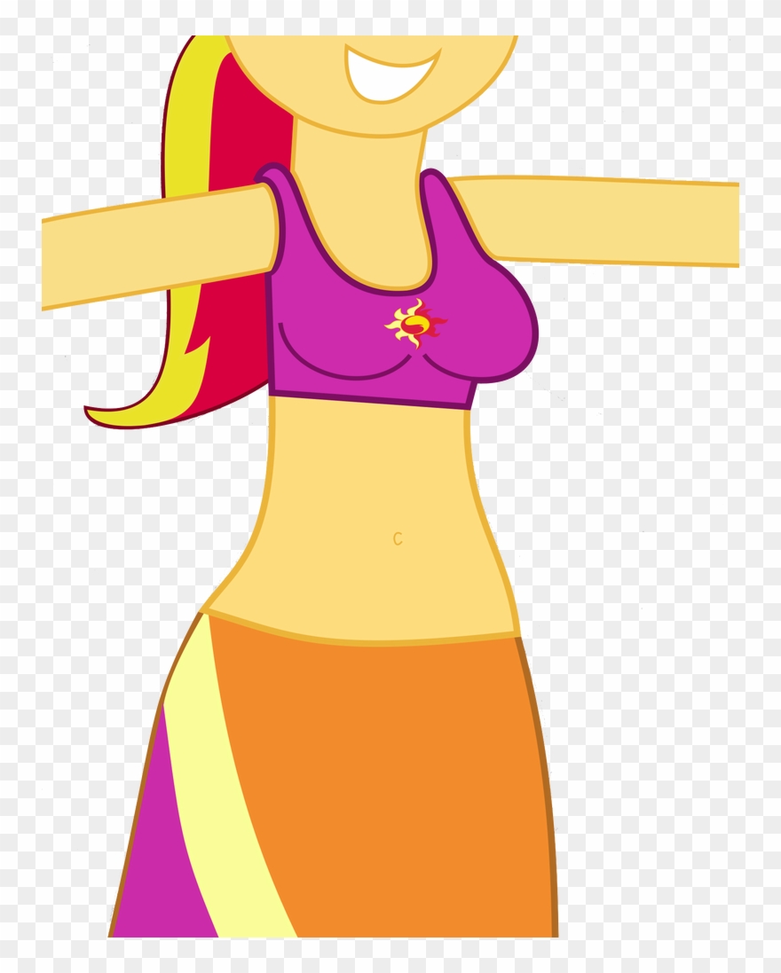 Stomach Clipart Belly Button - My Little Pony Equestria Girls Sunset Shimmer Tummy - Png Download