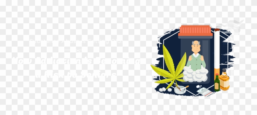 Substance Abuse Is Getting Old - Illustration Clipart