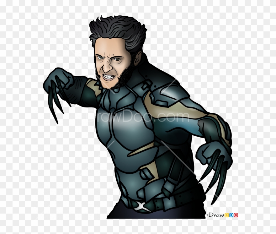 Hugh Jackman Png - Draw Wolverine From Xmen Clipart