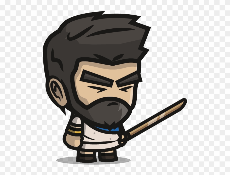 23 Super Beard - Cartoon Clipart