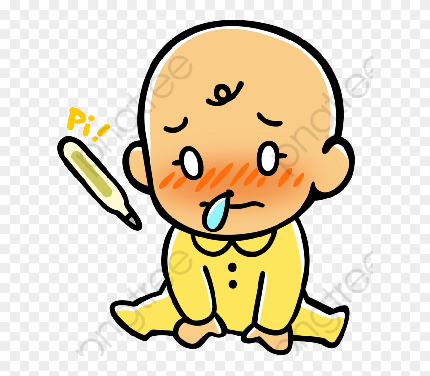 Cartoon Baby Sick Runny Nose Bubble - Dibujo Bebe Con Mocos Clipart
