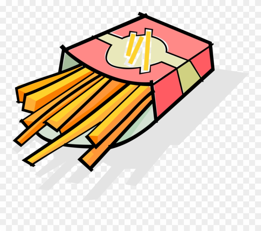 Vector Illustration Of French-fried Potatoes Fast Food Clipart