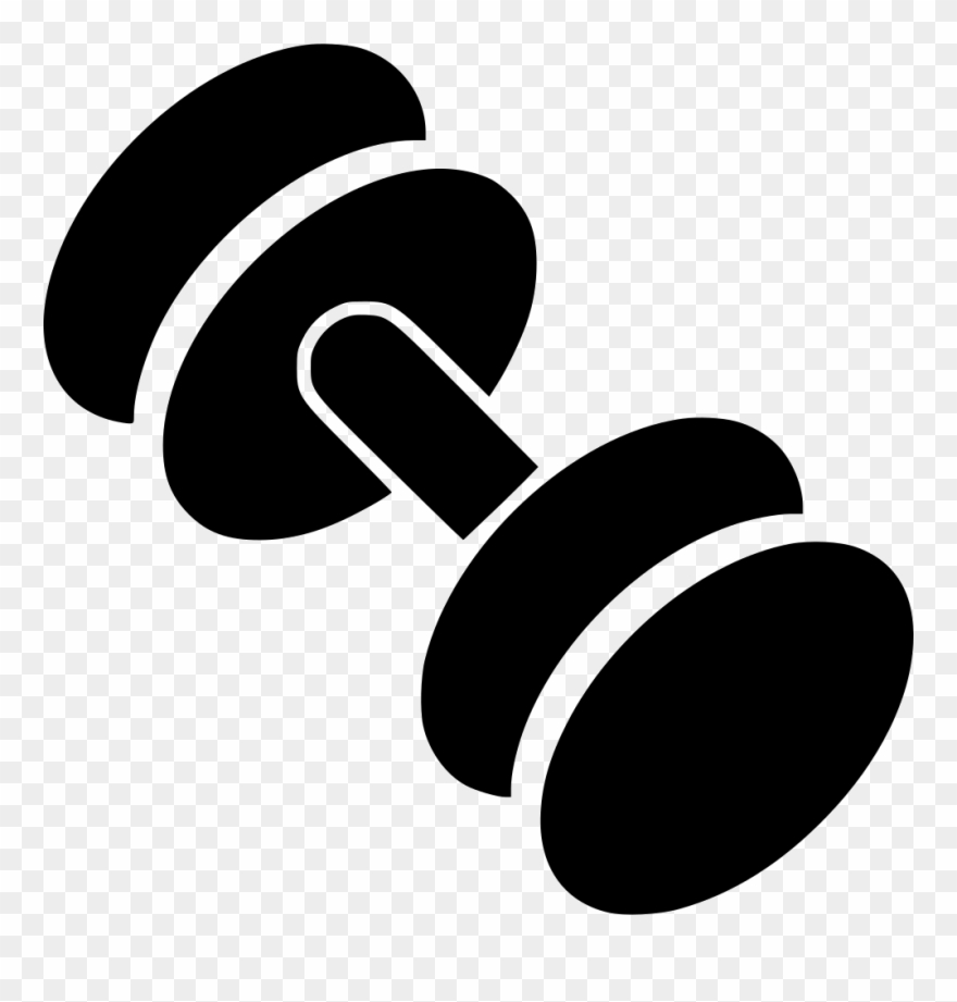Dumbbell Clipart Free - Weights Cartoon Transparent - Png Download