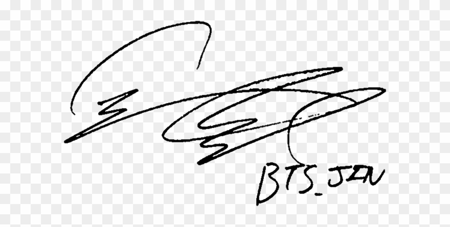 Jin Seokjin Signature - Bts Persona Photocard Translation Clipart