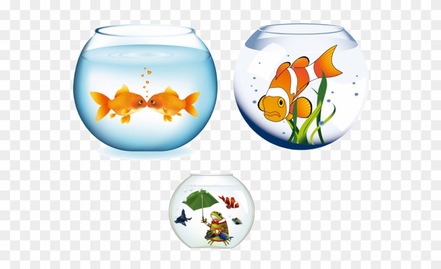 Fish Tank Clipart Three - Aquarium Vector - Png Download