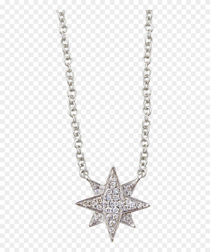 Starburst White Gold And Diamond Necklace - Locket Clipart