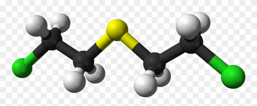 Sulfur Mustard 3d Balls - Mosterdgas Molecuul Clipart