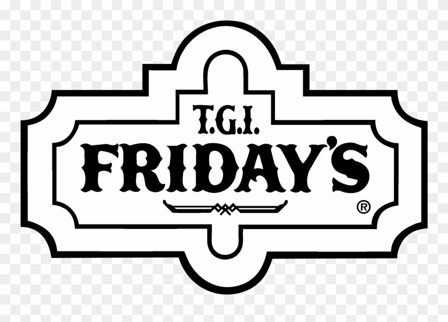 Friday's Logo Black And White Clipart