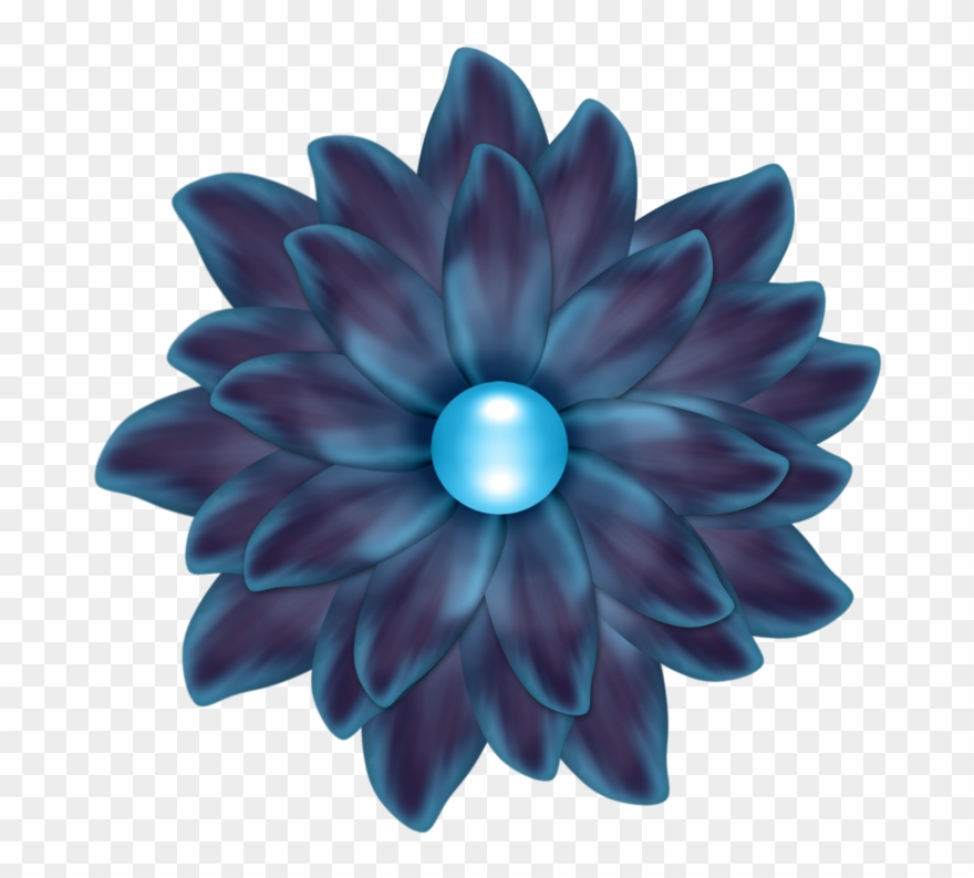Purple And Blue Flower Cliparts - Png Download