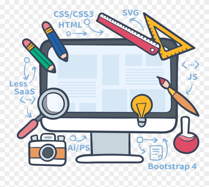 Web Design - Diseñando Vector Clipart