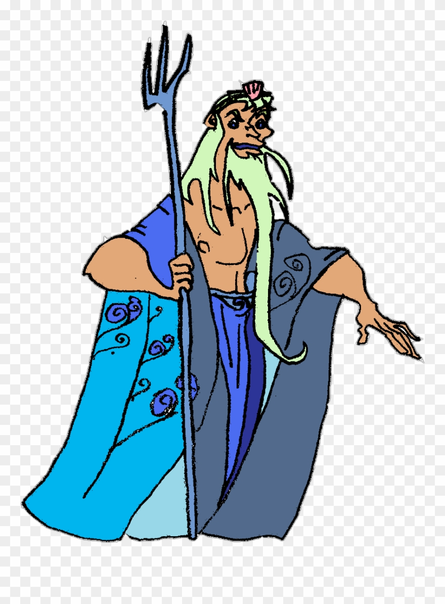 Poseidon - Illustration Clipart