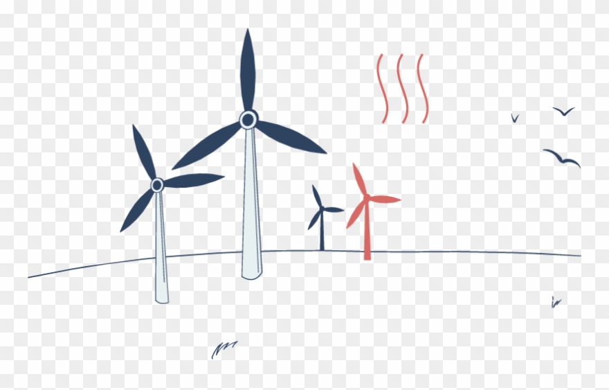 Ahead With Wind Power - Wind Turbine Clipart