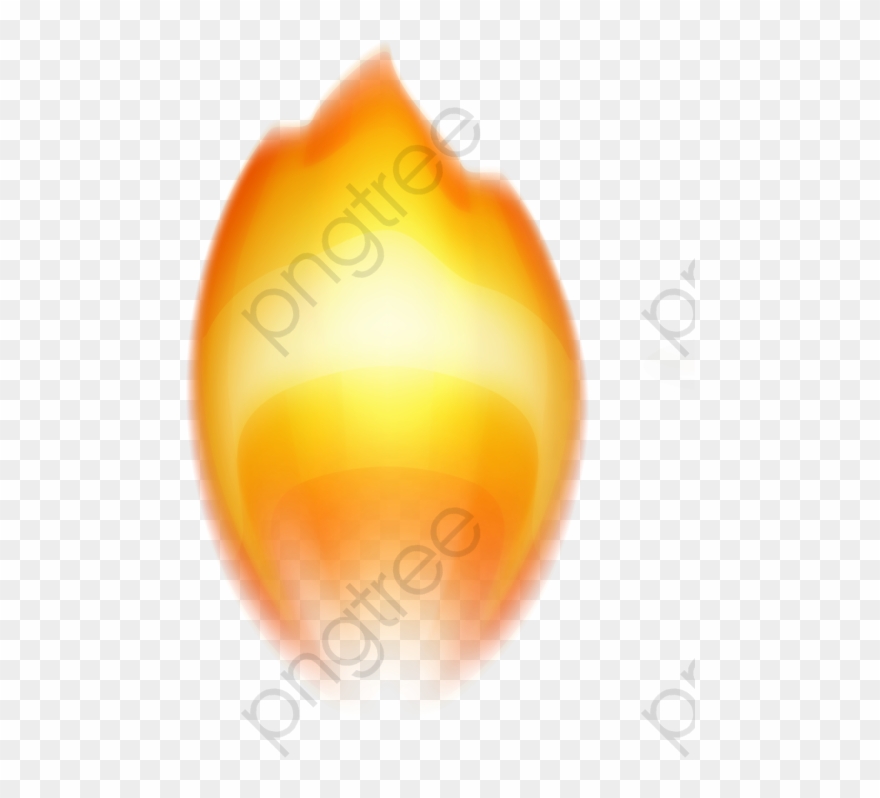 Candle Flame Clipart - Orange - Png Download