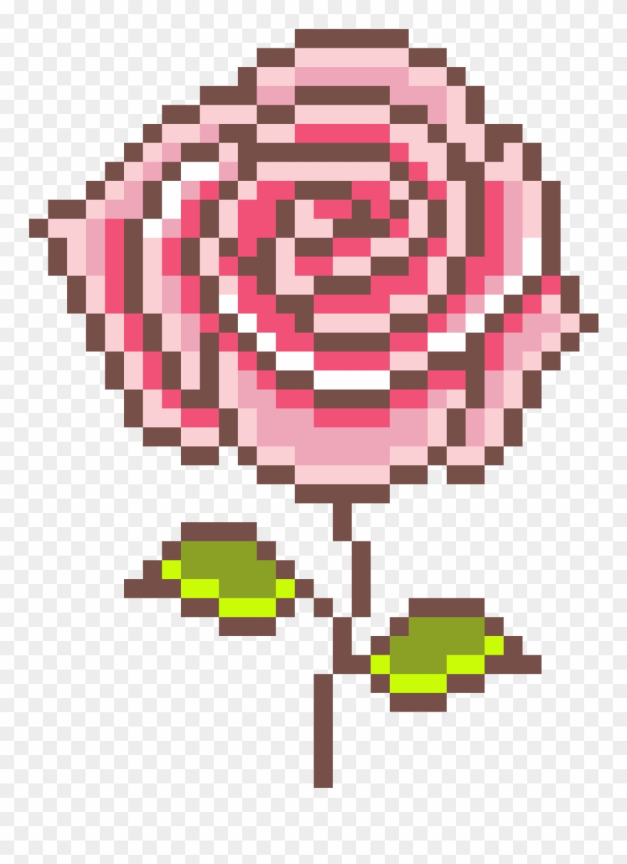 Rose Pixel Art - Mother's Day Pixel Art Clipart