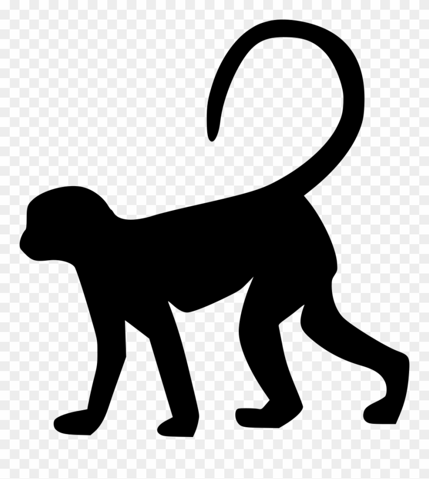 Nature Icon Png - Black Monkey Png File Clipart