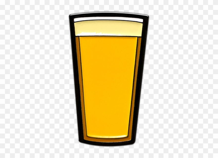 Pilsner Beer Pint Enamel Pin By Seventh - Pint Glass Clipart