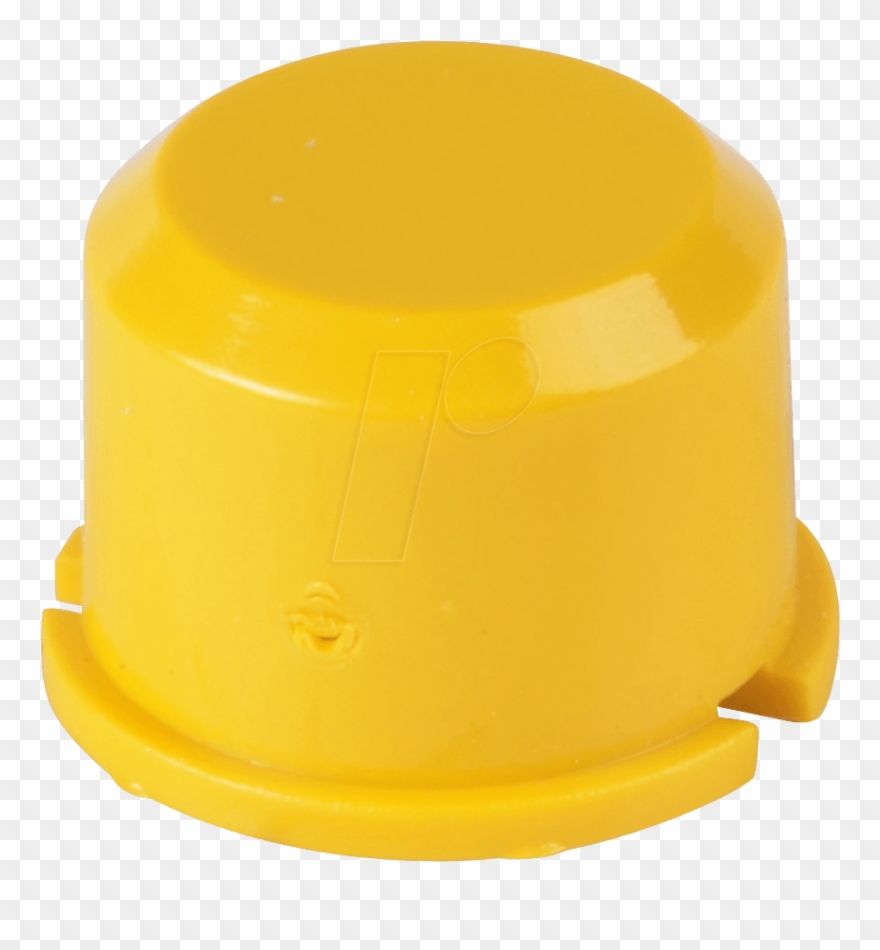 Round Yellow Cap For Button 3f Mec Switches 1d04 - Hard Hat Clipart