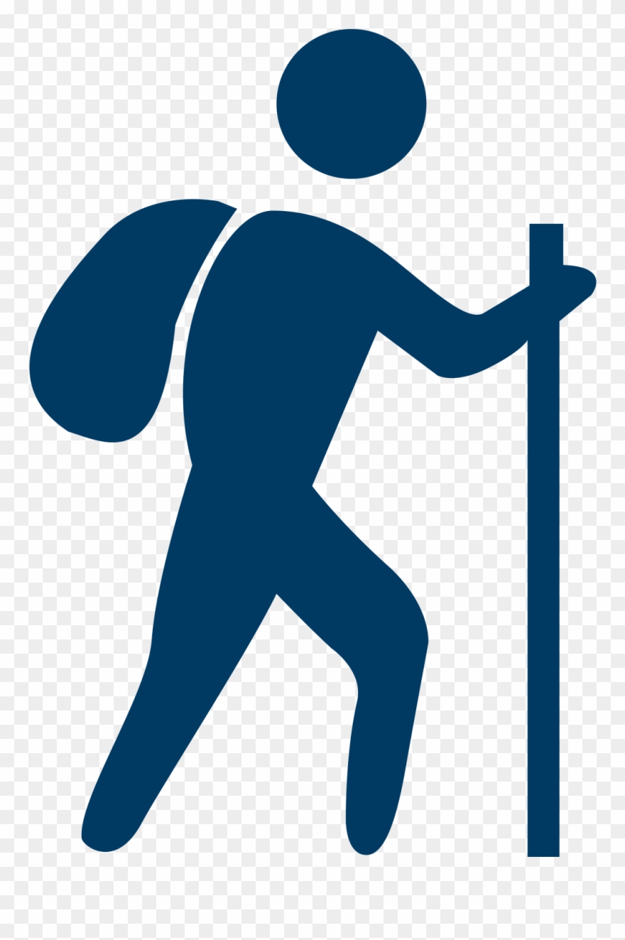 Computer Icons Backpacking Art - Blue Hiking Icon Png Clipart