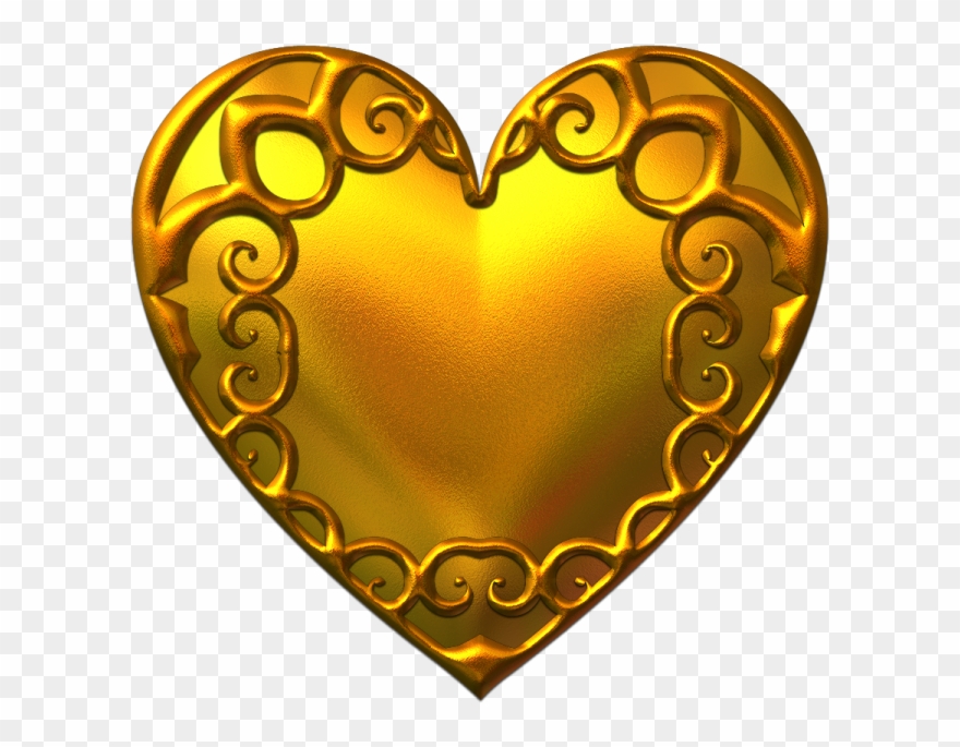 Golden Heart Png Download - Golden Heart Clipart Transparent Png