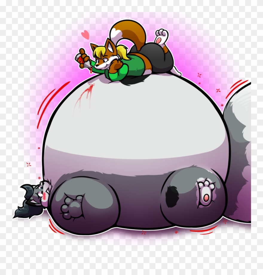 A Commission Set For An Oc And Said Oc Being Blown - Cartoon Clipart