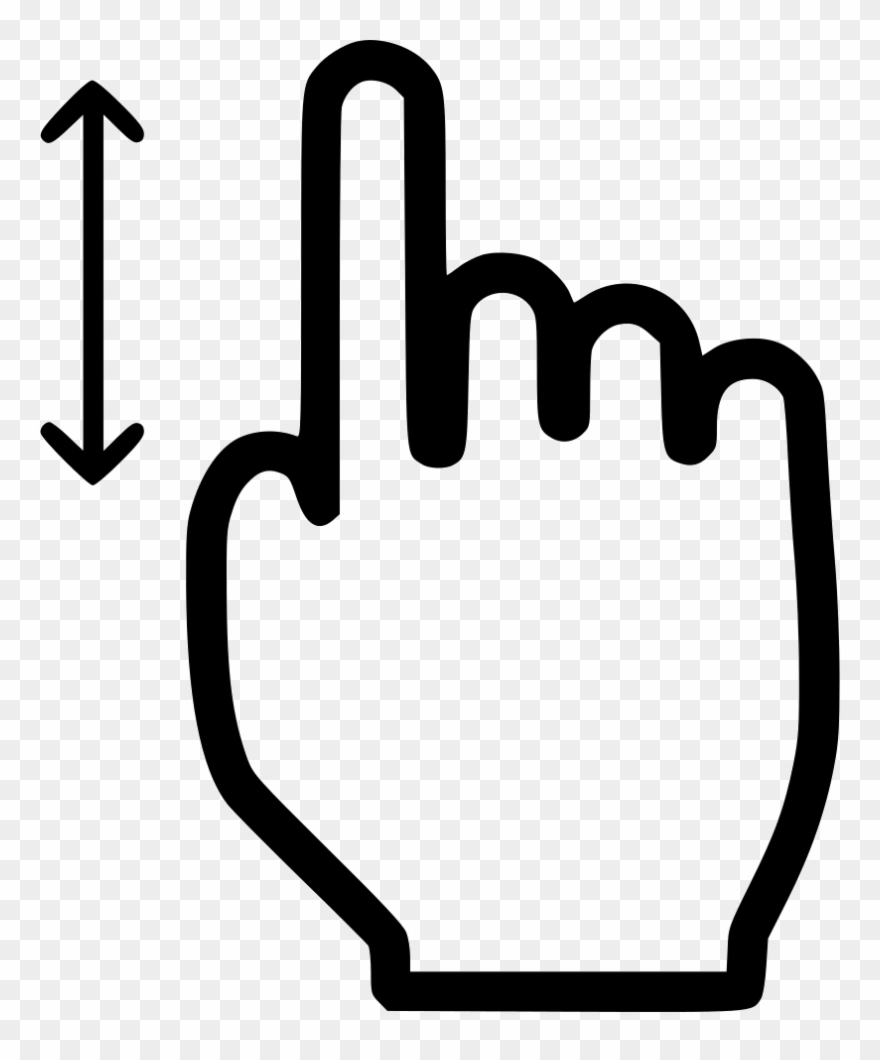 Black Scroll Png - Pointed Finger Icon Png Clipart