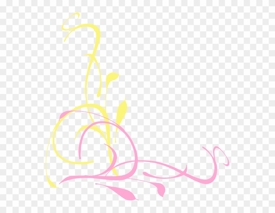 Floral Swirl Bubblegum Magenta - Purple And Gray Swirls Clipart