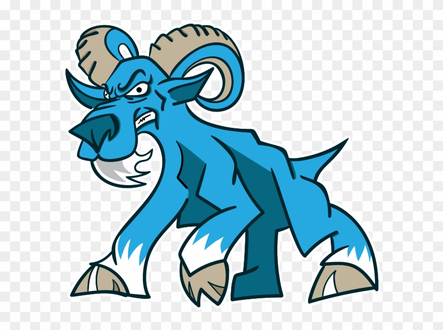 Ramesy Ram Blue - Cartoon Clipart