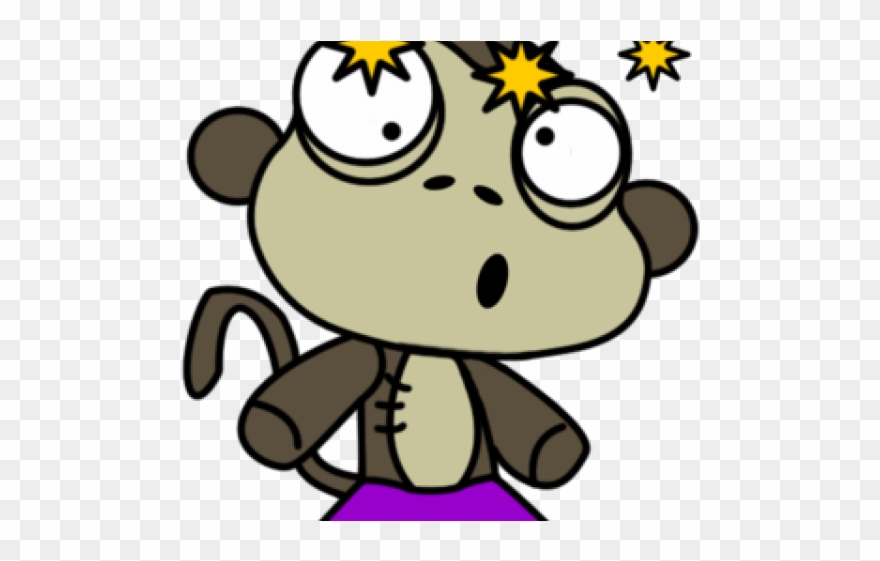 Monkey Clipart Dizzy - Cartoon - Png Download