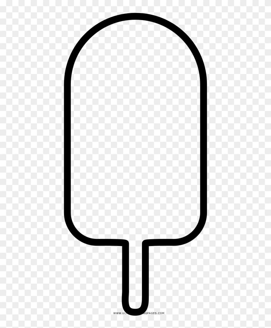 Popsicle Coloring Page Ultra Pages P Is For Kawaii - Popsicle Clip Art Black And White - Png Download