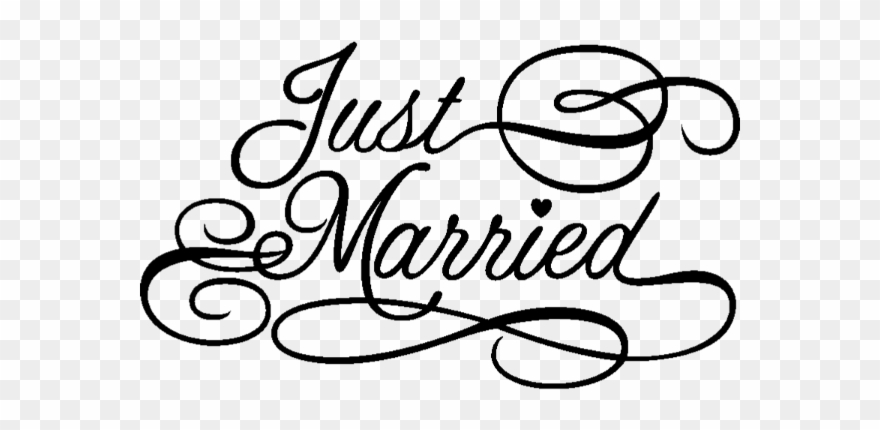 Justmarried Sticker - Wedding Love Png Text Clipart