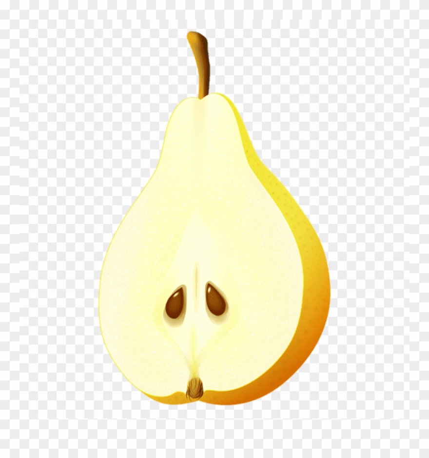 Free Png Half Pear Png Vector Png - Asian Pear Clipart