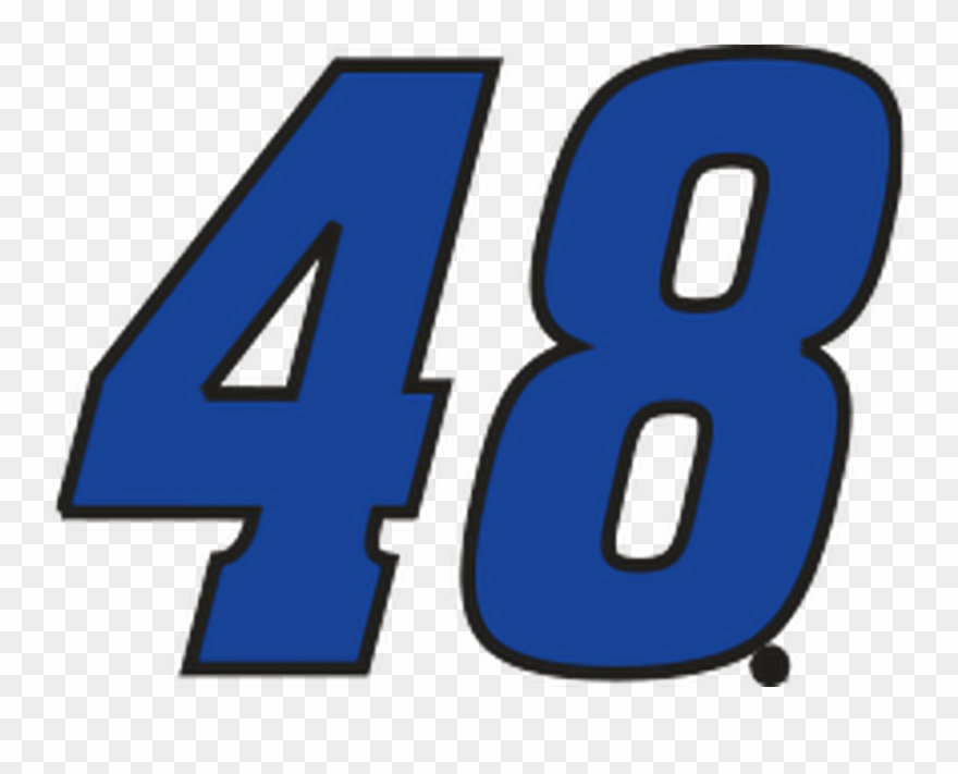 #48 #number #numero #nascar #jimmiejohnson #blue #azul - Jimmie Johnson Number Png Clipart