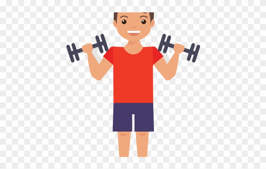 Dumbbells Clipart Gym Item - Exercising Flat Design - Png Download