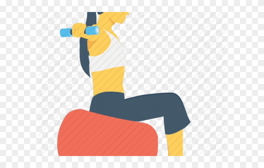 Dumbbells Clipart Girl Workout - Illustration - Png Download