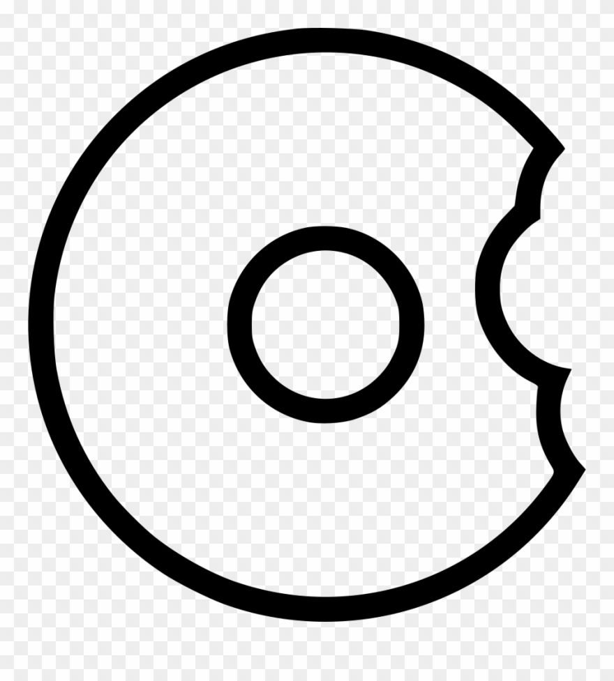 Doughnut Free Icon - Outline Of A Donut Clipart