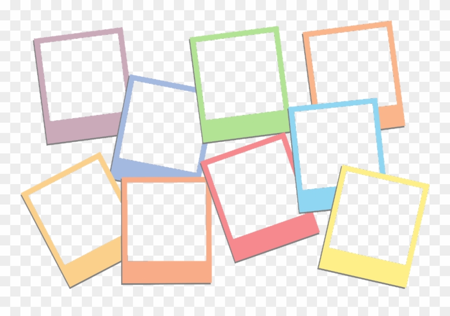 #polaroid #colorful #cute #frame #instax #rainbow #overlay - Transparent Overlay Polaroid Frame Png Clipart