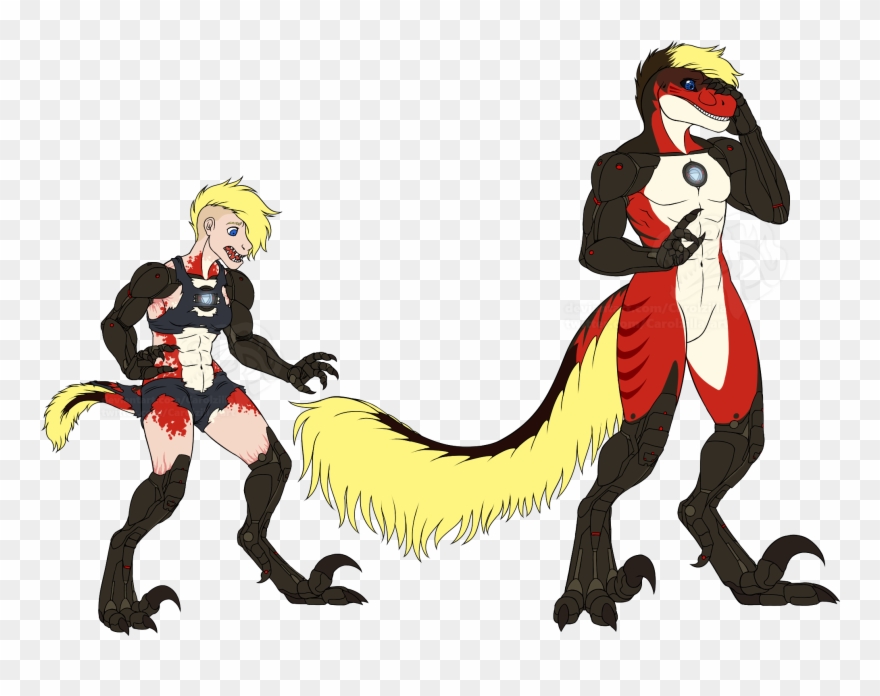 Theif Raptor Transformation - Dinosaur Transformation Clipart