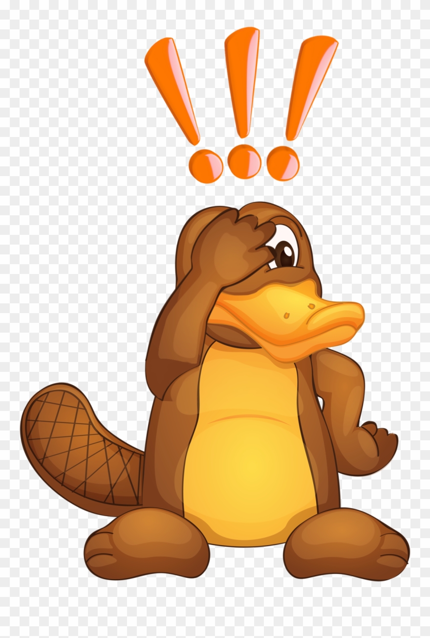 Cartoon Duck Billed Platypus Clipart