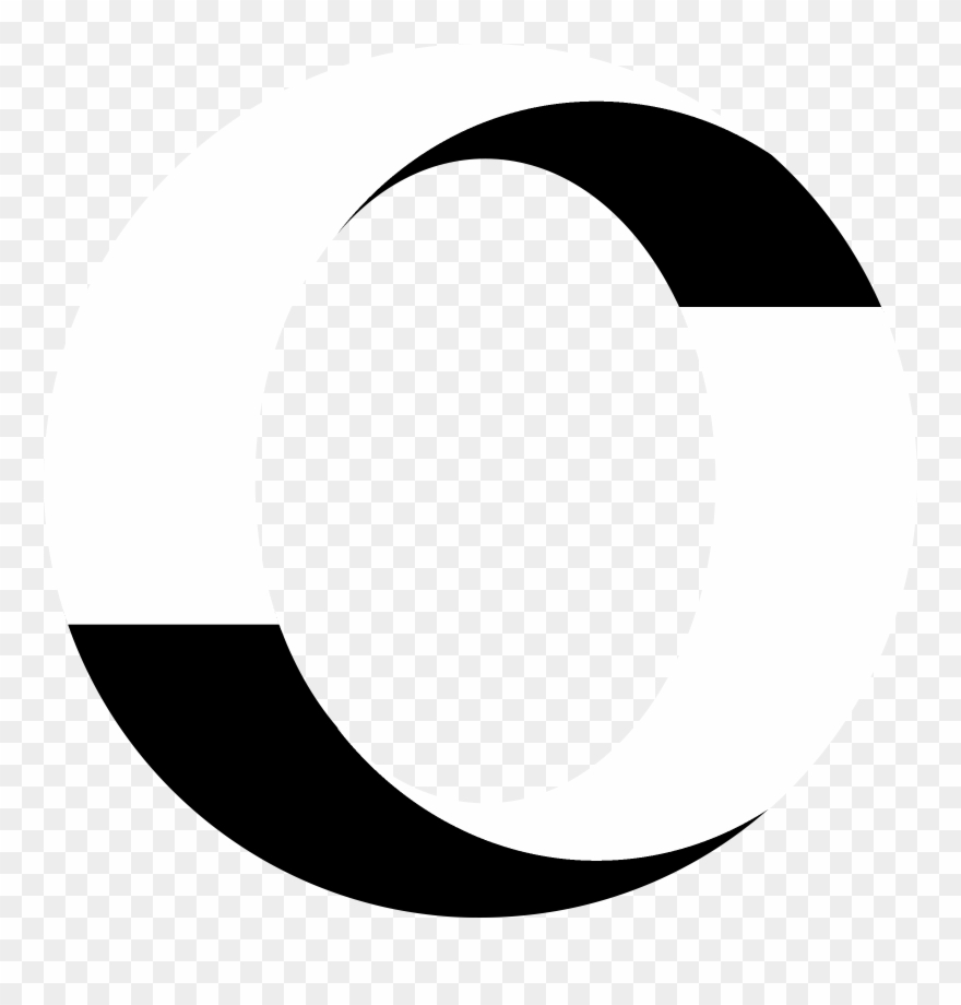 Opera Logo Black And White - Crescent Clipart