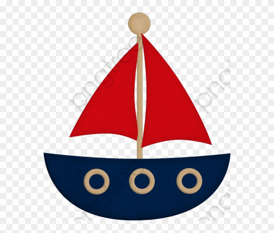 Cartoon Simply Decorated Boats Sail - Barco Para Imprimir Clipart