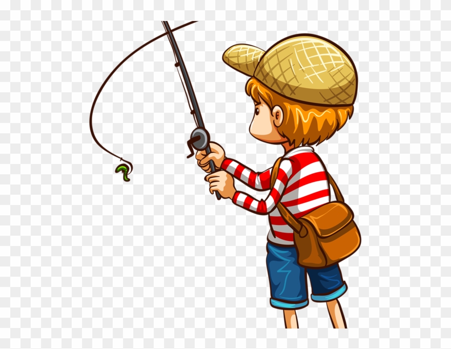 7 142 Man Fishing Stock Illustrations Cliparts - Clipart Fishing Rod Png Transparent Png