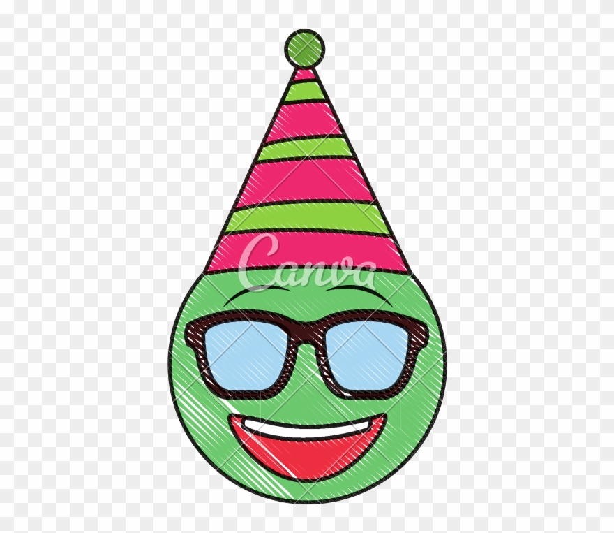 Emoji With Sunglasses Party Clipart