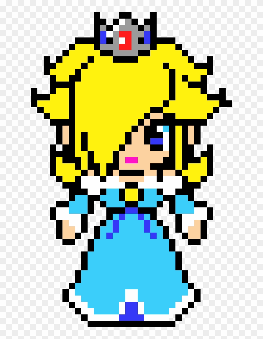 Mario Rosalina Pixel Art Grid - Rosalina Mario Pixel Art Clipart