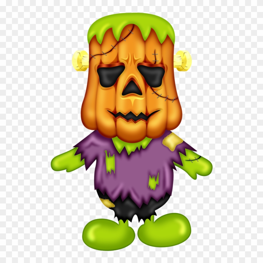 Halloween Frankenstein Pumpkin Man Clip Art - Transparent Halloween Frankenstein Frankenstein Clipart - Png Download