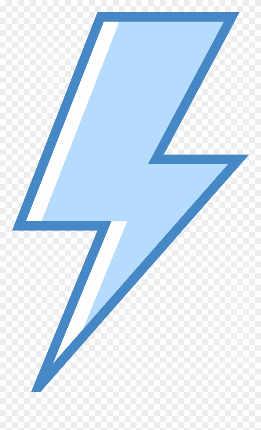 White Lightning Bolt Png - Triangle Clipart