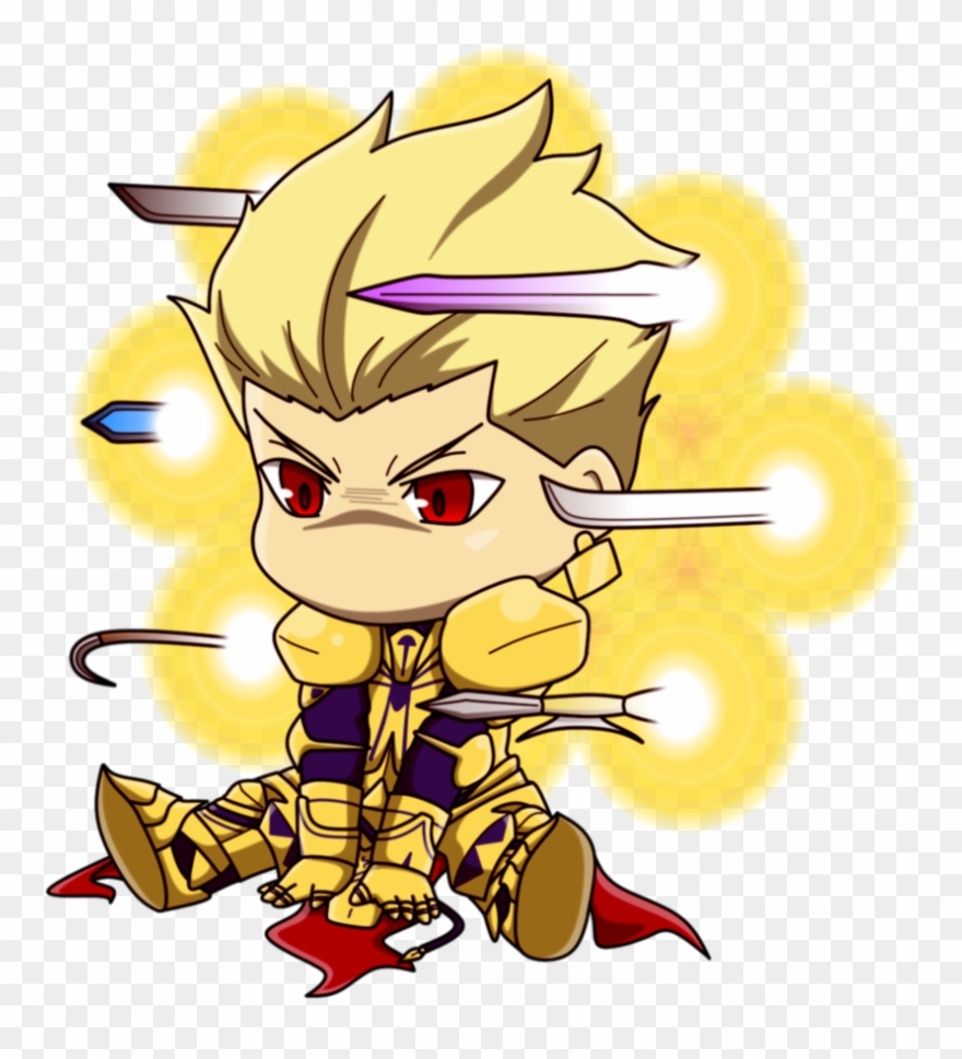 Fate Zero Gilgamesh Chibi , Png Download - Gilgamesh Fate Zero Chibi Clipart